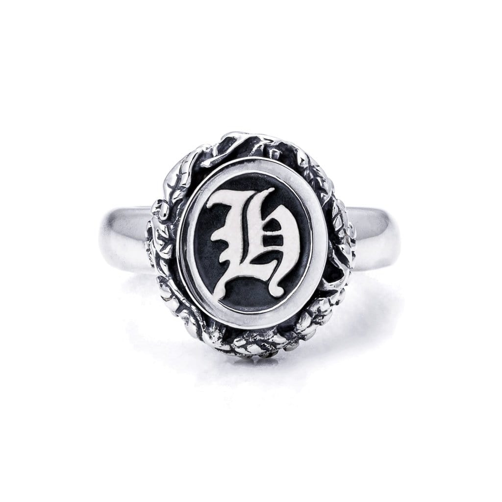 Bloodline Design Personalized H / 5 The Eternal Vine Signet Ring