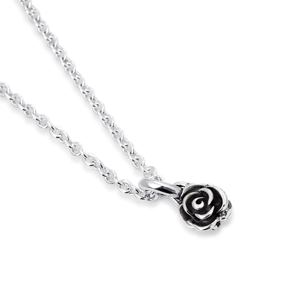 Rose Necklace In Sterling Silver, 19mm – BLOODLINE DESIGN