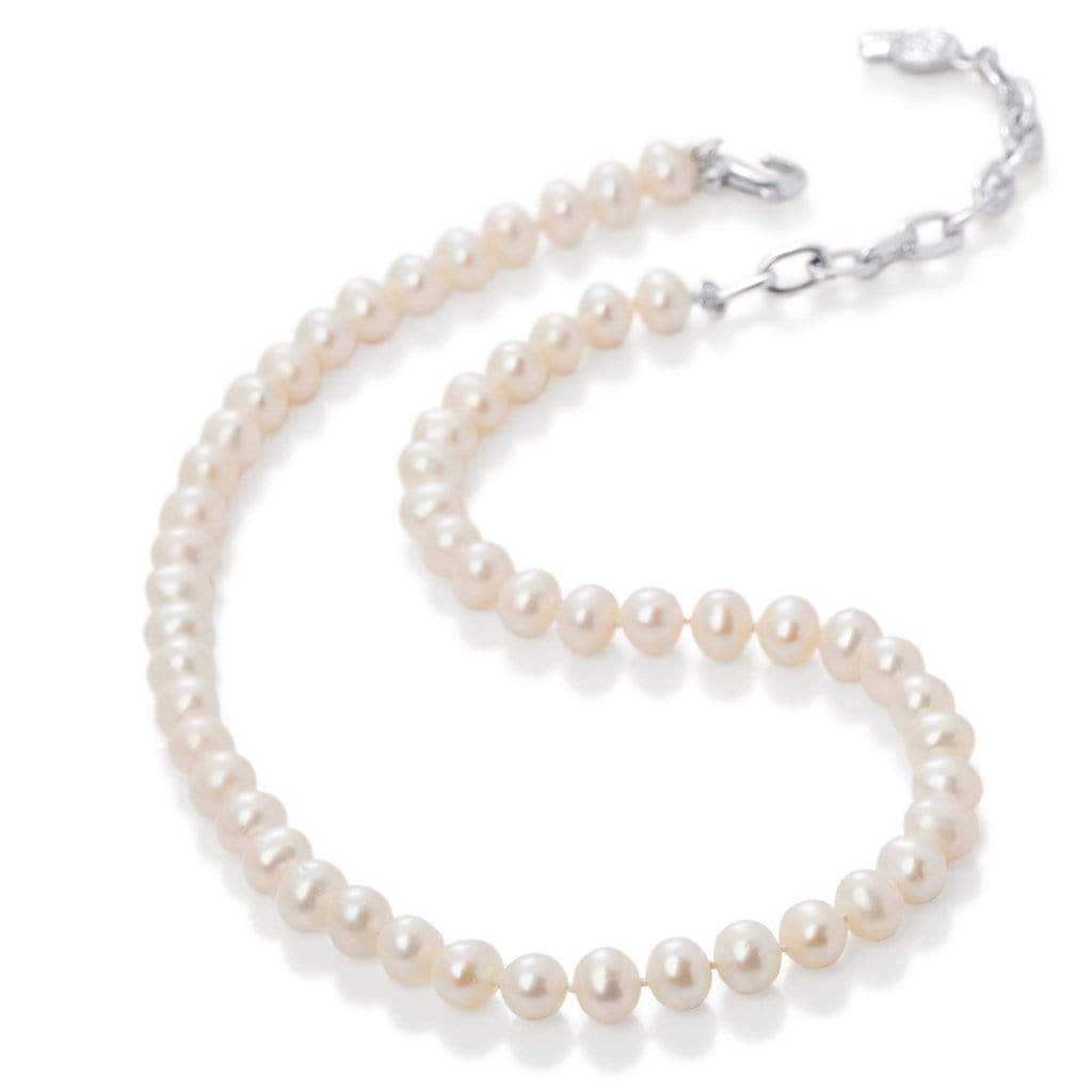 Bloodline Design W-Necklaces The Classic White Pearl Choker Necklace