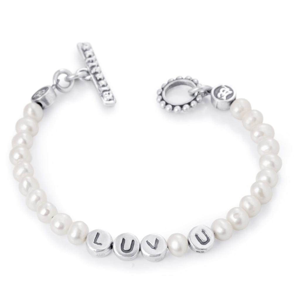Bloodline Design Womens Bracelets Luv u pearl bracelet