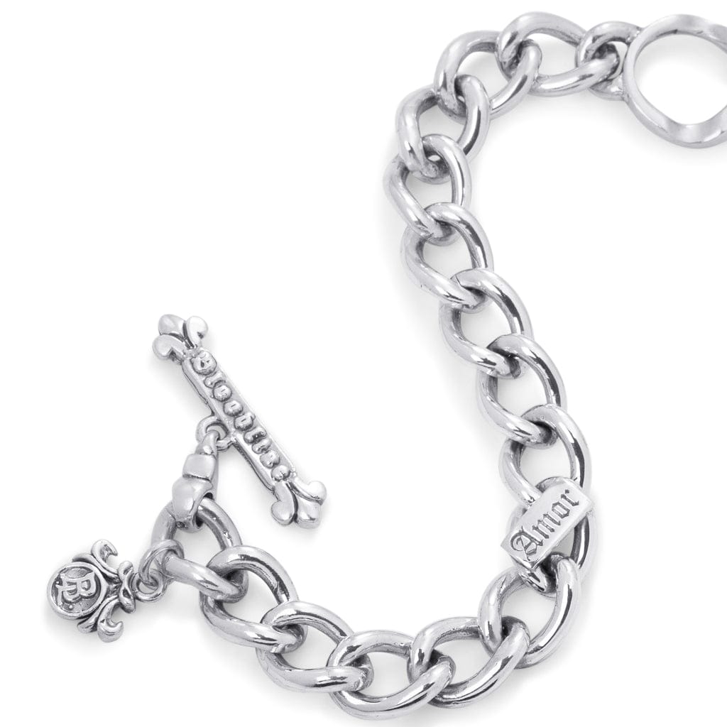 Amor Link Bracelet In Sterling Silver – BLOODLINE DESIGN