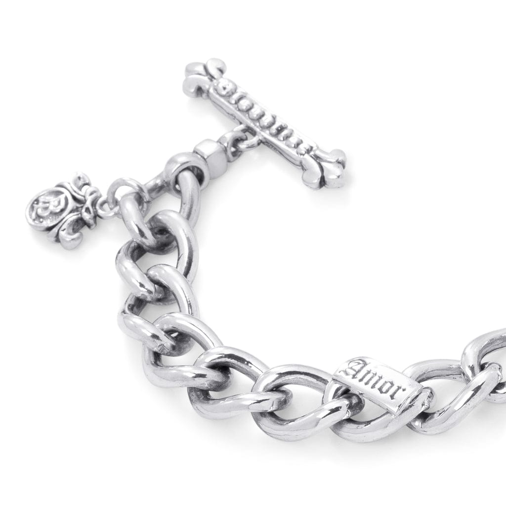 Amor Link Bracelet In Sterling Silver – BLOODLINE DESIGN