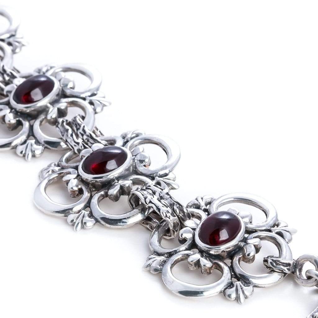 Bloodline Design Womens Bracelets M / Garnet The Tuscan Flower Bracelet
