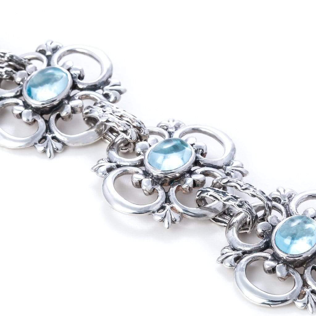 Bloodline Design Womens Bracelets M / Sky Blue Topaz The Tuscan Flower Bracelet