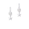 Bloodline Design Womens Earrings Classic Hoop With Petite Star Charms
