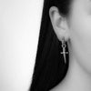 Bloodline Design Womens Earrings Eternal Vine Hoop Earrings With Dagger Charms