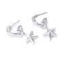 Bloodline Design Womens Earrings Hallmark Hoop Earrings With Star Charms