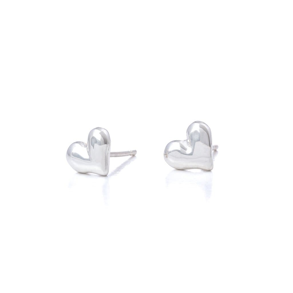 Bloodline Design Womens Earrings Petite Heart Stud Earrings