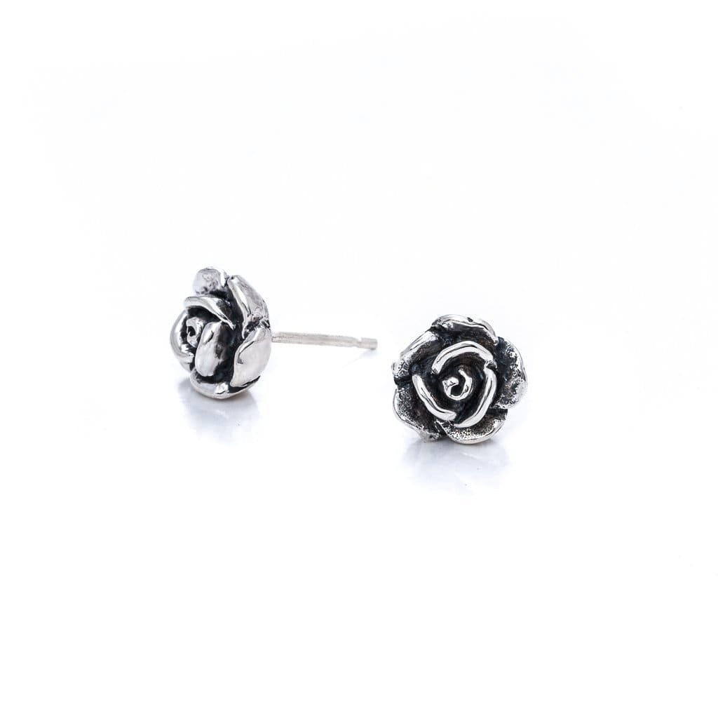 Bloodline Design Womens Earrings Rose Stud Earrings