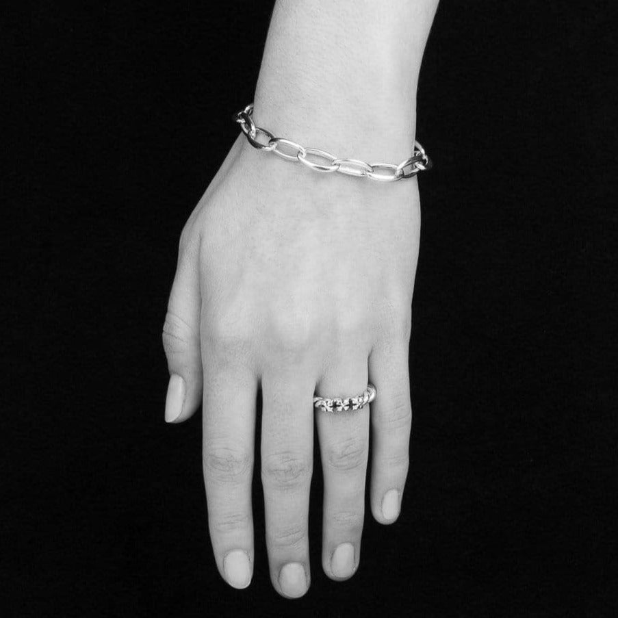 French Floret Trilogy Twisted Rope Band In Sterling Silver, 5mm – BLOODLINE  DESIGN