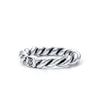 Bloodline Design Womens Rings Small Twisted Rope Band