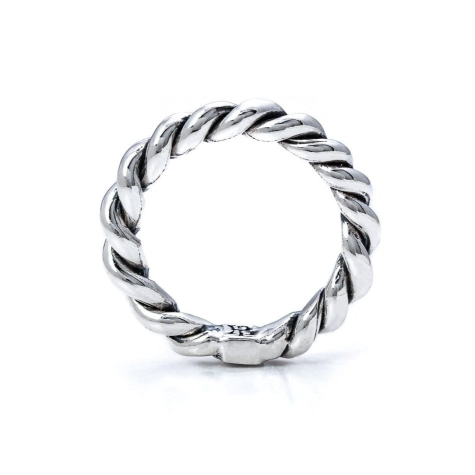 Bloodline Design Womens Rings Small Twisted Rope Band