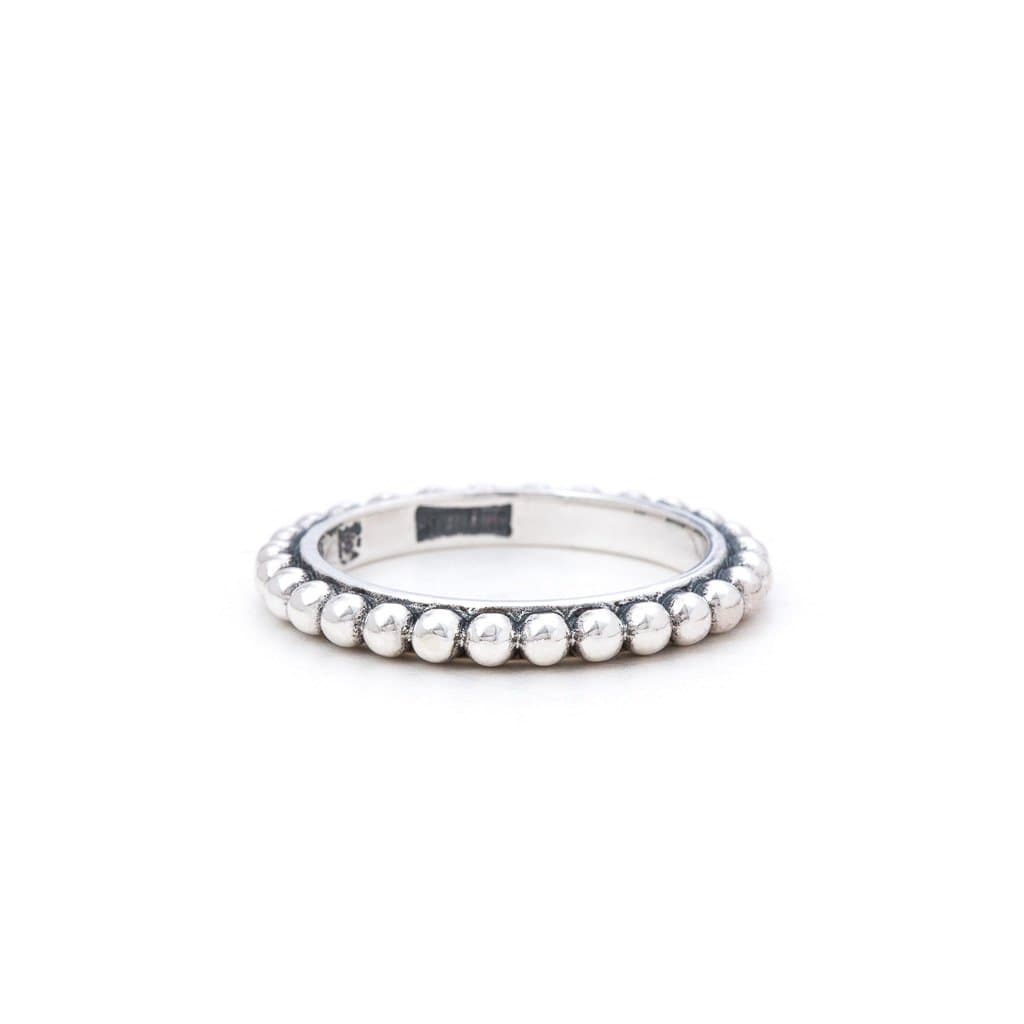 Bloodline Design Womens Rings The Beaded Stacker Band