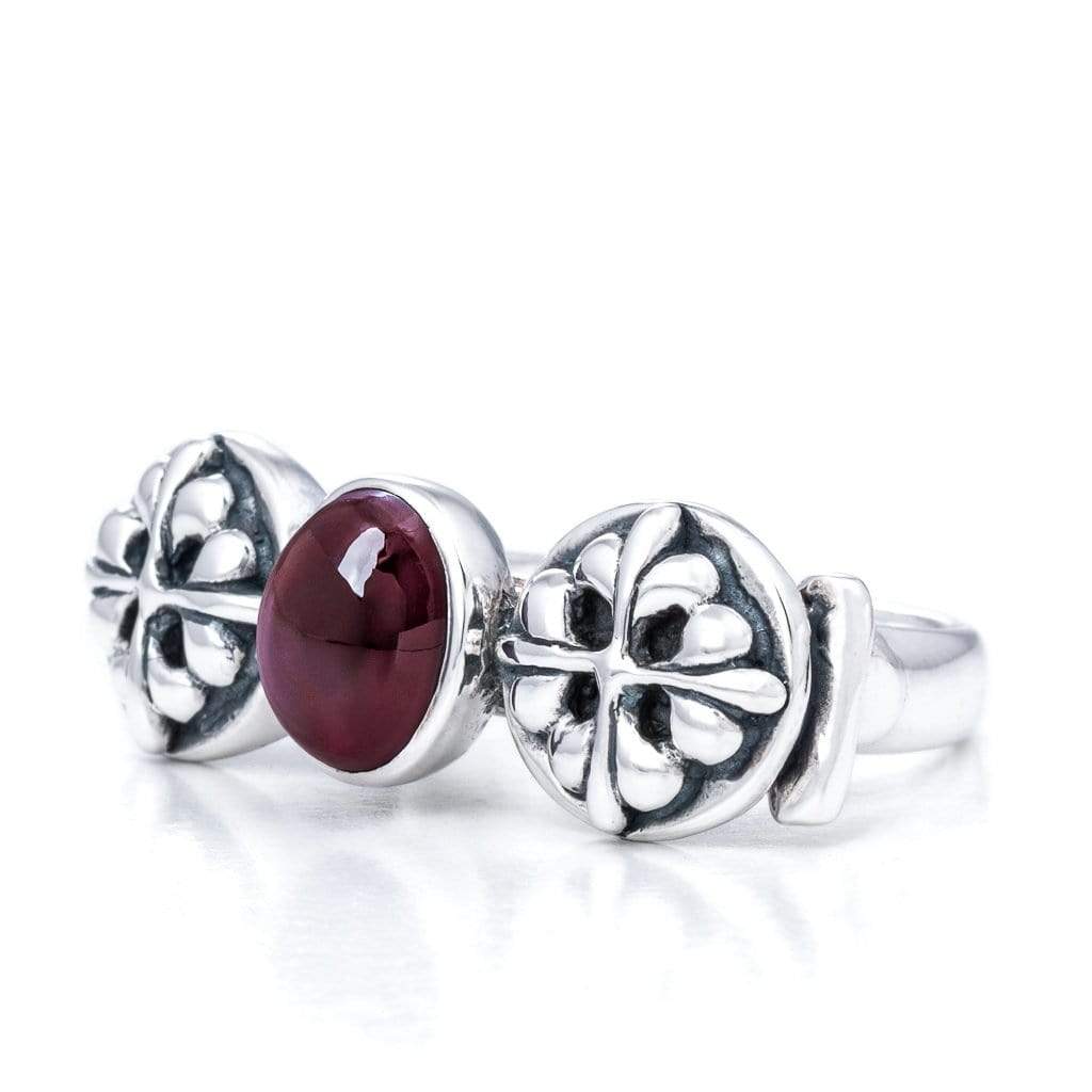 Bloodline Design Womens Rings 5 / Garnet The Cathedral Ring with Gemstone