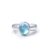 Bloodline Design Womens Rings 5 / Sky Blue Topaz The Manhattan Ring with Gemstone