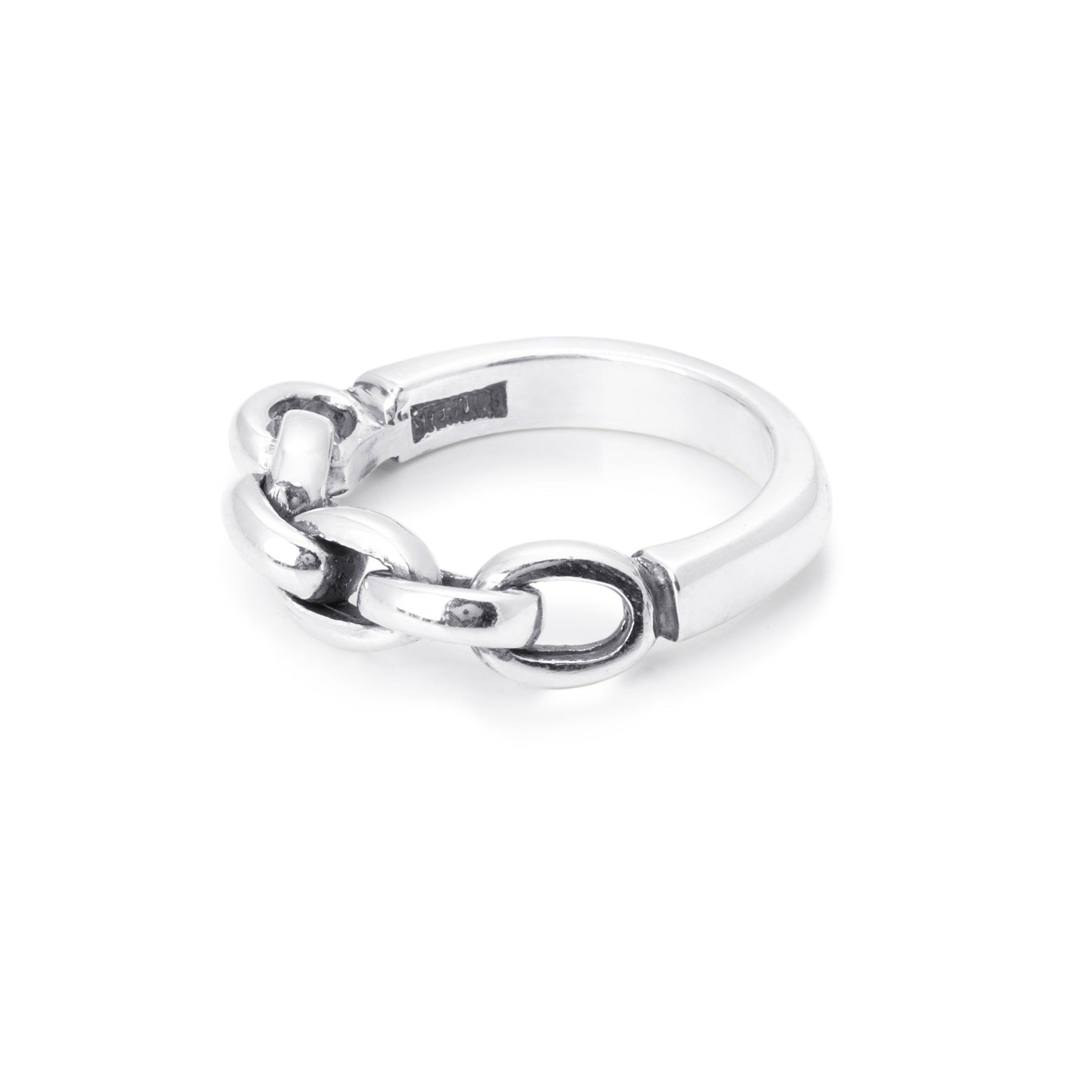 Link Ring In Sterling Silver, 5mm