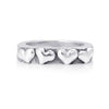 Trilogy Heart Stacker Band In Sterling Silver, 5.4mm